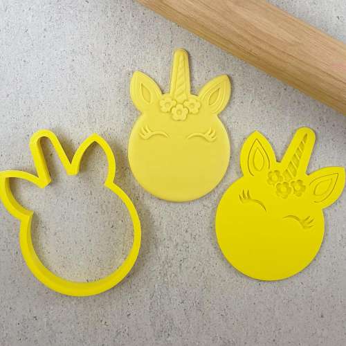 Cookie Stamp Embosser and Cutter Set - Unicorn